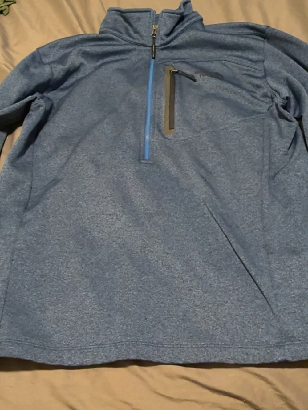 The North Face Men's Royal Blue Zip-Up Fleece Pullover